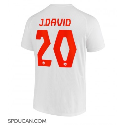 Muški Nogometni Dres Kanada Jonathan David #20 Gostujuci SP 2022 Kratak Rukav